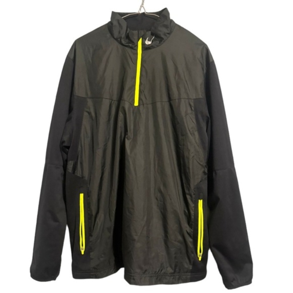 Nike Aeroloft Golf Jacket Half Zip Warm Up Windbreaker 855619-010 Black Sz L